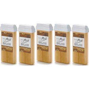 ItalWax Flex - Waarde Set: 5x Amber Harscartridge 100 ml voor Waxen - 500 ml Totaal