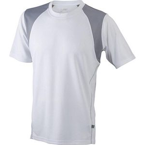 James and Nicholson Kinderen/Kinderen Junior Running Top (Wit/zilver)