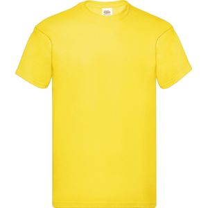 Geel 2 Pack t-shirt Fruit of the Loom Original maat S