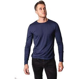 Heren thermoshirt met opstaande kraag in basic kleuren
