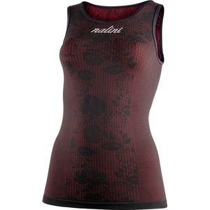 Nalini - Dames - Ondershirt Fietsen - Mouwloos - Onderkleding Wielrennen - Zwart - Rood - NALINISEAMLESSLADYTANK - XS