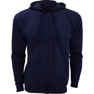 SOLS Heren Zeven Volle Zip Hooded Sweatshirt / Hoodie (Franse marine)