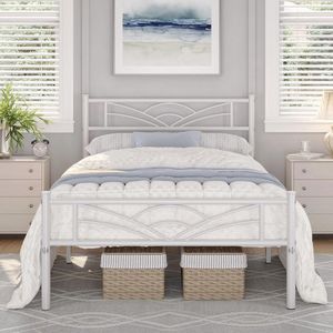 Metalen Bedframe voor Tieners, Modern Design, 90x200 cm - Stabiel en Stijlvol