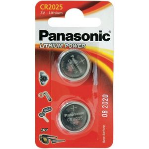 Panasonic CR2025 - EP/2B Lithium knoopcelbatterij - 2 stuks