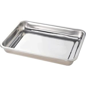 Bakplaten, roestvrijstalen taartplaat, rechthoekige ovenschaal, bakplaten voor oven, anti-aanbaklaag, spiegelafwerking, niet giftig en gezond, vaatwasmachinebestendig (40 x 30 x 4,8 cm)