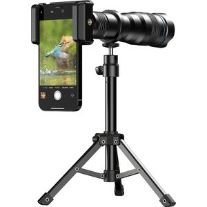 DrPhone APEX36 PRO Monoculaire Telescoop Zoomlens Voor Telefoon 36X Zwart + Tripod