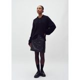 MbyM - Altari-M - Minirok - Zwart - A-lijn met Zilverkleurige Studs