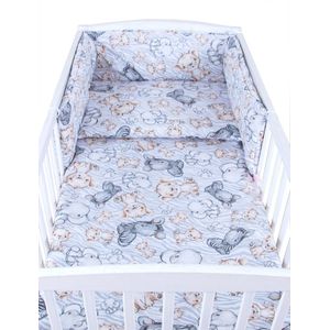 BabyLux 6-delige Kinderbedset 120x60 cm - 100% Katoen