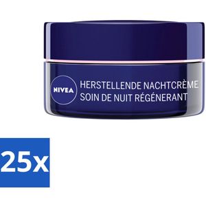 NIVEA - Nachtcrème - Essentials +24U Voedend - Voor gevoelige & droge huid - Met Sheaboter & Amandelolie - 50 ml - Bulkverpakking - 25 stuks