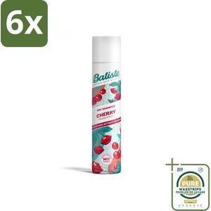 Batiste - Cherry - Droogshampoo - Kersenbloesem Geur - Verfrist en Geeft Volume - 200ml - Voordeelverpakking - 6 stuks - Haar opfrissen - Volume shampoo