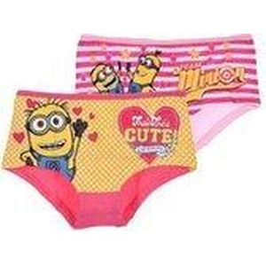 Minion - Onderbroek - Licht en donker Roze - Duopack - 4/5 jaar - Maat 104/110
