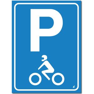 Parkeren voor Motoren Bord- Bord 300 x 400 mm - (Aluminium)