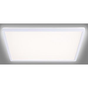 Navaris LED plafondlamp - Vierkante lamp voor aan het plafond - Ultra plat - Met indirecte verlichting - Dimbaar - 42 x 42 x 2,5 cm - 22W