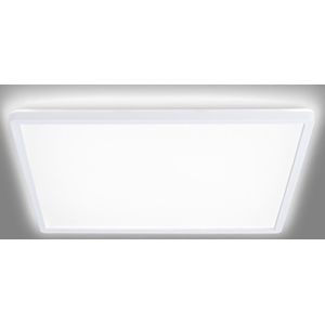 Navaris LED plafondlamp - Vierkante lamp voor aan het plafond - Ultra plat - Met indirecte verlichting - Dimbaar - 42 x 42 x 2,5 cm - 22W