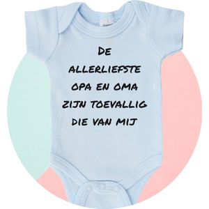 Romper softtouch - De allerliefste opa en oma zijn toevallig die van mij - aanpasbaar - 0-3 maanden