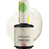 Pink Gellac - 351 Confetti Cream - Gellak - 15ml - Witte Gel Nagellak