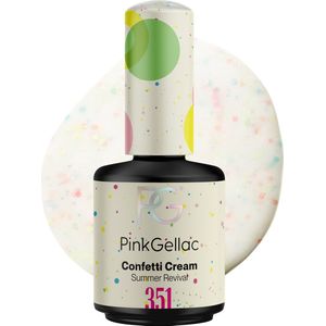 Pink Gellac - 351 Confetti Cream - Gellak - 15ml - Witte Gel Nagellak