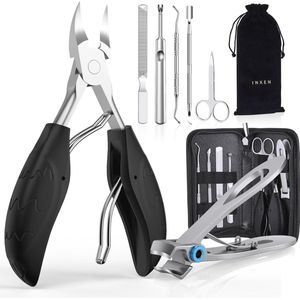 Professionele Manicure Set voor Dikke en Ingegroeide Teennagels - Roestvrijstalen Nagelknippers en Pedicure Kit