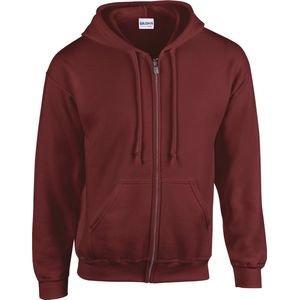 Gildan Heavy Blend™ Adult Full Zip Hooded Sweatshirt GI18600 - Maroon - M