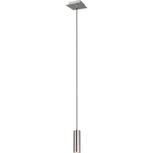 LED Hanglamp - Torna Mary - GU10 Fitting - 1-lichts - Vierkant - Mat Nikkel - Aluminium
