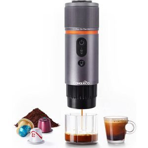 Draagbare Espresso Koffiezetapparaat Elektrische - 12V Auto Espressomachine - Capsule Cafetière Met Oplaadbaar Batterij - Klein Elektrisch - 3 Minuten Verwarming Voor kamperen