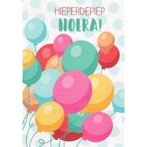 Felicitatie wenskaarten kleur 10 stuks assortiment - Gefeliciteerd kaarten - gratis verzending