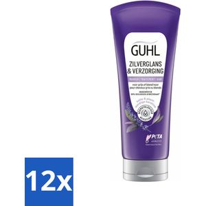 Guhl - Haarmasker - Zilverglans & Verzorging Anti-Geel - 200 ml - Voordeelverpakking - 12 stuks