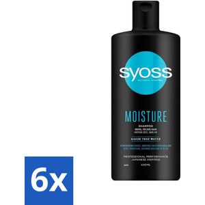 Syoss Moisture Shampoo - Shampoo - Hydraterend - 440 ml - Voordeelverpakking - 6 stuks