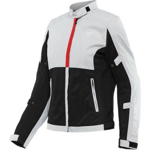 Dainese Risoluta Air Tex Lady Jacket Glacier Gray Lava Red 40 - Maat - Jas