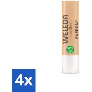 4 x WELEDA - Lippenbalsem Everon - Bescherming tegen kou & wind - SPF 4 - Lippenbalsem - Lippenverzorging - Bescherming Tegen Kou - Bescherming Tegen Wind - Lippen SPF