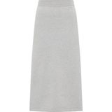 DreiMaster - A-lijnrok - Grijs Melange - Gebreid - Dames