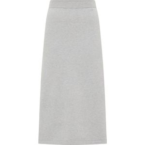 DreiMaster - A-lijnrok - Grijs Melange - Gebreid - Dames