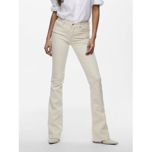 Only Jeans Onlblush Life Mid Flared Bb Dot019 15230778 Ecru Dames Maat - W34 X L30