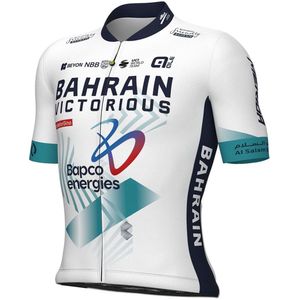 Ale Prime Bahrain Victorious 2024 Korte Mouw Wielertrui Wit S Man