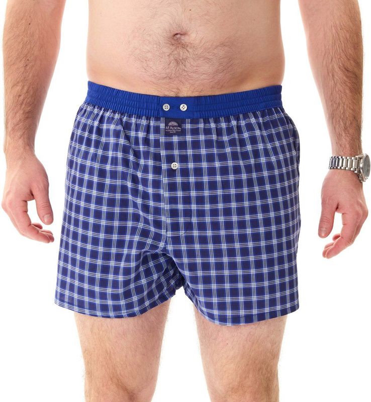 McAlson - Boxer - Blauw - Met Ruitje