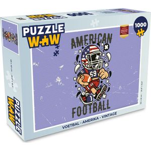 Puzzel Voetbal - Amerika - Vintage - Legpuzzel - Puzzel 1000 stukjes volwassenen