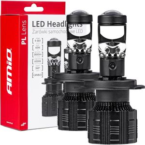 AMiO LED Koplampen H4/H19 PL-lensserie Dimlichten Wit