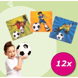 Tuf-Tuf Uitdeelcadeaus 12 STUKS Voetbal mini Puzzel van 25 stukjes- Traktatie Uitdeelcadeautjes voor kinderen - Klein Speelgoed