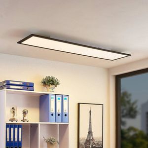 Lindby - LED paneel - 1licht - aluminium, kunststof - H: 5.2 cm - zwart, wit - Inclusief lichtbron