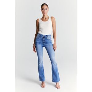 COJ - Matilda - Dames Flare Jeans - Medium Blue