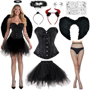 Halloween kostuum dames sexy - Verkleedkleding vrouw - Halloween outfit - Sexy heks kostuum - Party kleding - Carnaval - Nachtfeest - Verleiding - Cosplay outfit - Dames kostuum Halloween