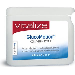 GlucoMotion® Collageen type II 60 caps. - Ongedenatureerd collageen type 2 - Met vitamine C en D3 - Vitalize