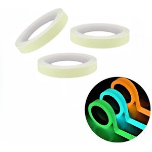 3 Delige Glow In The Dark Tape - Reflecterende Tape - Lichtgevende Tape – plakband - Safety – Veiligheid - 5M x 10 mm - LOUZIR