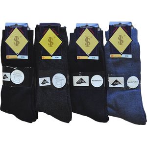 Intersocks 12 paar sokken met spons zool - volwassen unisex - 95% katoen - krimpvrij en naadloos - jeans maat 39/42