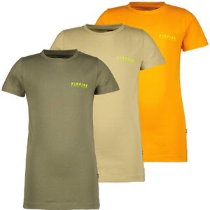 Vingino jongens 3-pack t-shirt Basic Multicolor Army Green - Maat 152