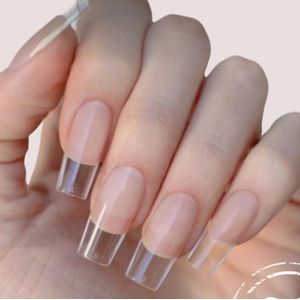 Gel Soft Flex Tips Squared Plaknagels - 100% Soak-off - Transparant