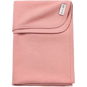 Meyco Baby Jacquard Ledikant Deken - Rose - 100x150cm - 0.5 TOG