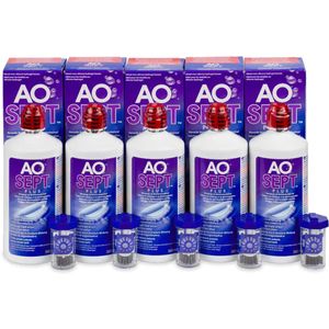 AOSEPT® PLUS lenzenvloeistof | 5x 360ml + 5x lenshouder