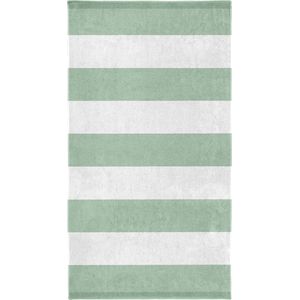 Cinderella Dune Stripe Strandlaken - Luxe Badlaken - 100% Egyptisch katoen - Strandhanddoek 100x200 cm - Groen