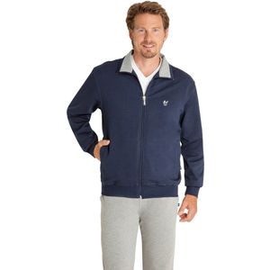 Heren homewear jasje Hajo blauw - Blauw - Maat - 48